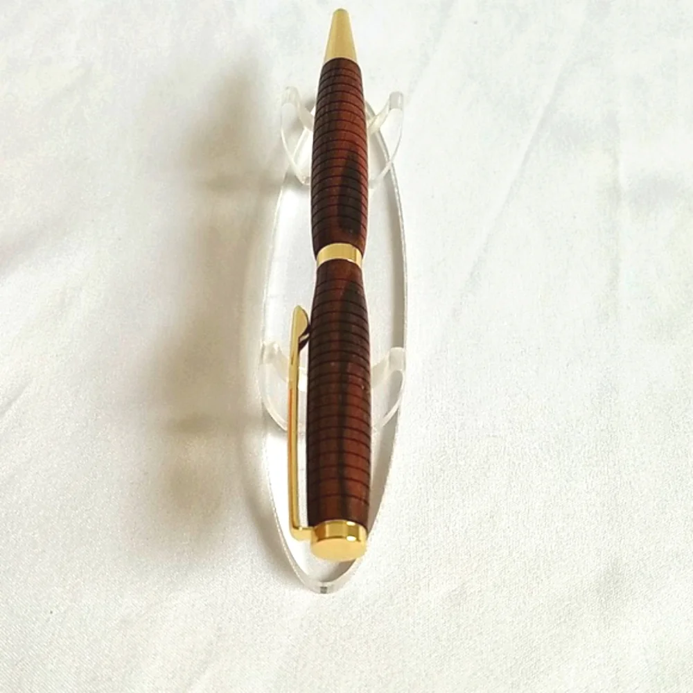 Hand Crafted Artisan Wooden Pen With Grooves Made in America